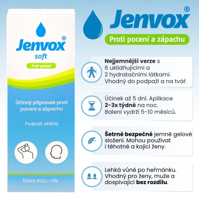 Jenvox Soft - nejšetrnější skutečně účinný antiperspirant na trhu